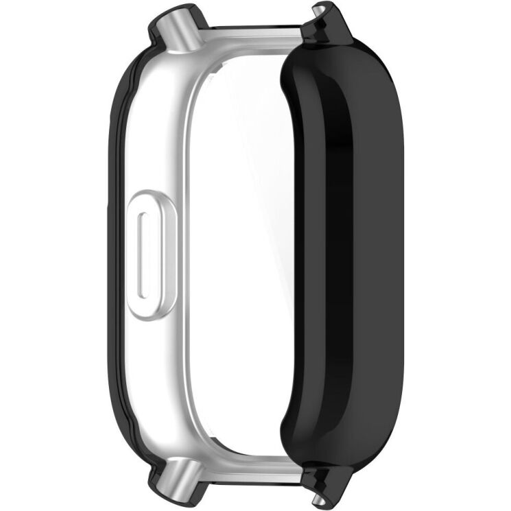 Защитный чехол Deexe Silicone Frame для Xiaomi Redmi Watch 5 Active - Black: фото 4 из 7