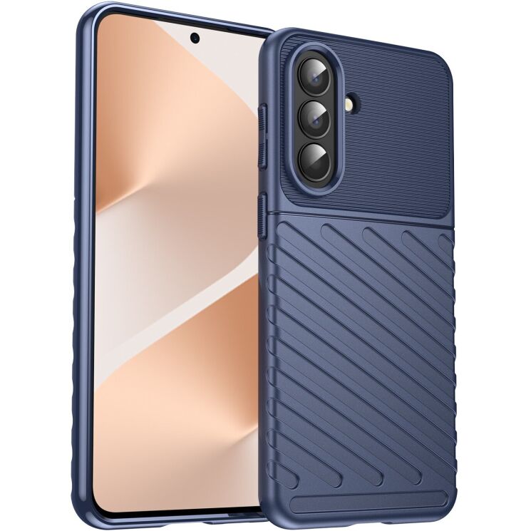 Защитный чехол Deexe Thunder Series для Samsung Galaxy A57 (A576) - Blue: фото 1 из 8