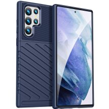 Защитный чехол Deexe Thunder Series для Samsung Galaxy S22 Ultra - Blue: фото 1 из 8
