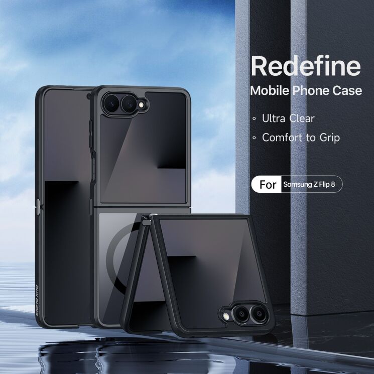 Защитный чехол DUX DUCIS Aimo Series Magnetic (FF) для Samsung Galaxy Flip 8 - Black (423501B) Защитный чехол DUX DUCIS Aimo Series Magnetic (FF) для Samsung Galaxy Flip 8 - Black: фото 4 из 12