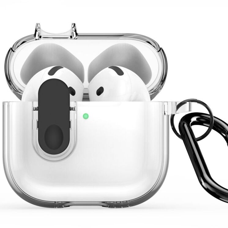 Защитный чехол DUX DUCIS PECL Series для Apple AirPods 4 - Clear Black: фото 2 из 10