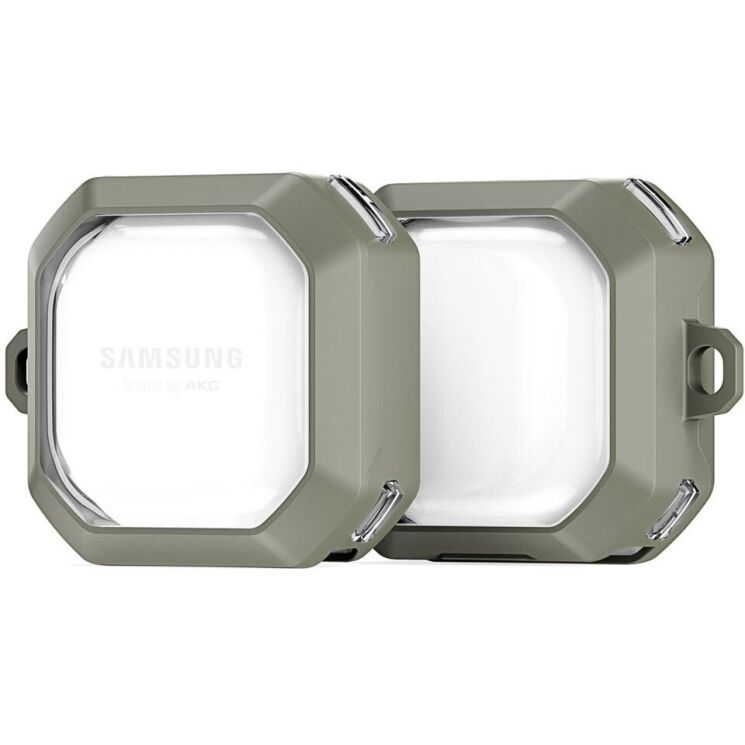 Захисний чохол DUX DUCIS SECC Series для Samsung Galaxy Buds Live / Buds Pro / Buds 2 / Buds 2 Pro / Buds FE - Army Green: фото 2 з 15