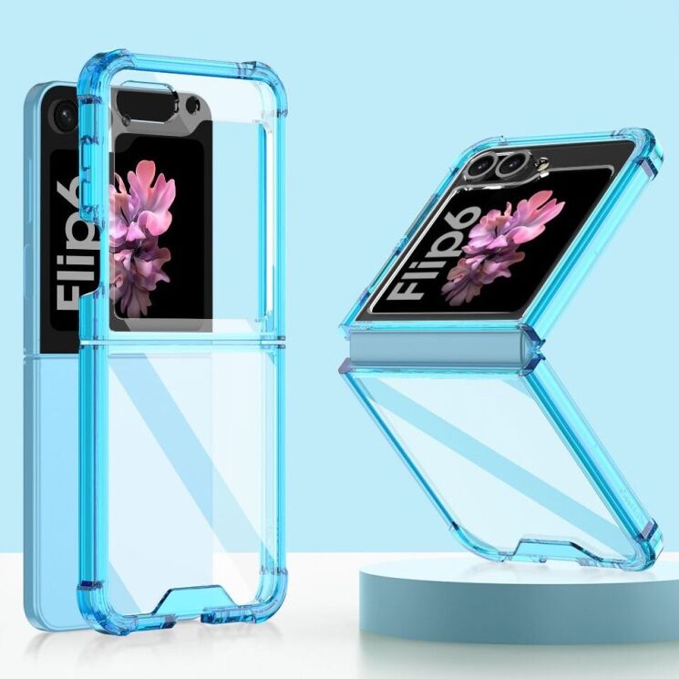 Защитный чехол GKK AirBag для Samsung Galaxy Flip 6 - Transparent Blue: фото 1 из 7