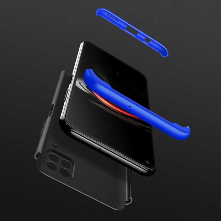 Захисний чохол GKK Double Dip Case для Huawei P40 Lite - Black / Blue: фото 4 з 8