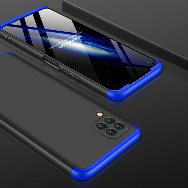 Захисний чохол GKK Double Dip Case для Huawei P40 Lite - Black / Blue: фото 2 з 8