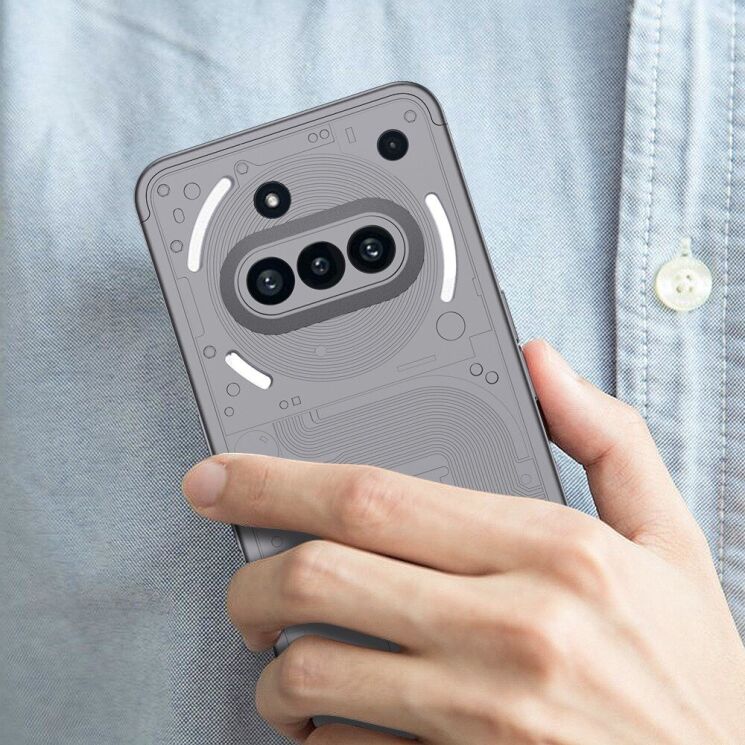 Защитный чехол GKK Double Dip Case для Nothing Phone (3a) - Grey: фото 4 из 8