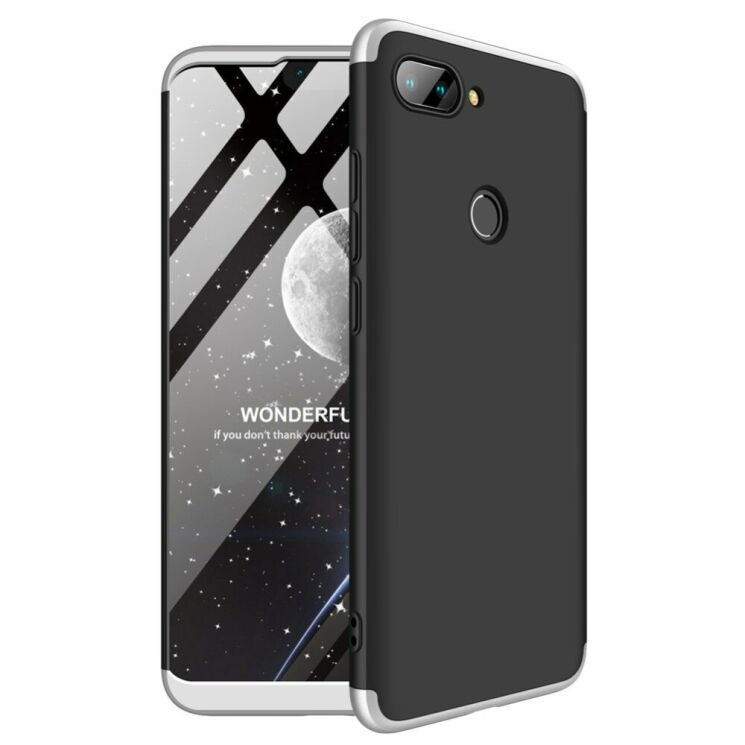 Защитный чехол GKK Double Dip Case для Xiaomi Mi 8 Lite - Black / Silver: фото 1 из 15