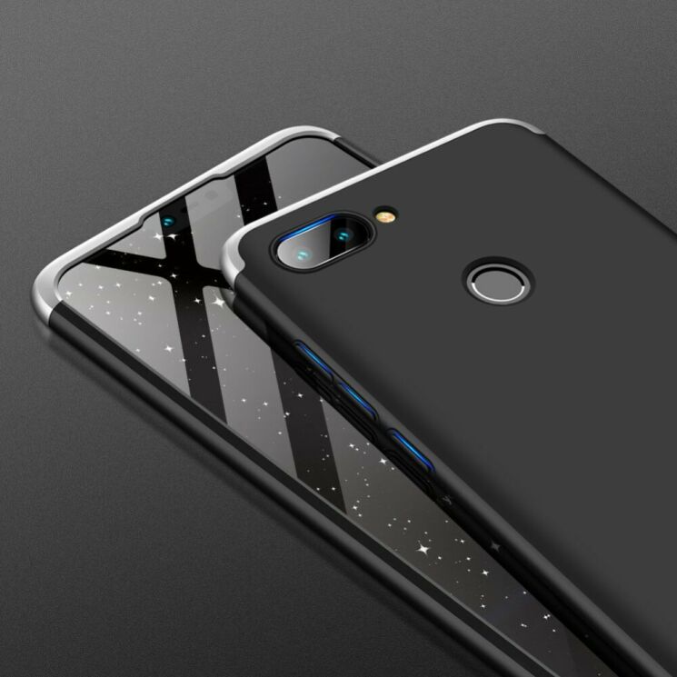Защитный чехол GKK Double Dip Case для Xiaomi Mi 8 Lite - Black / Silver: фото 5 из 15