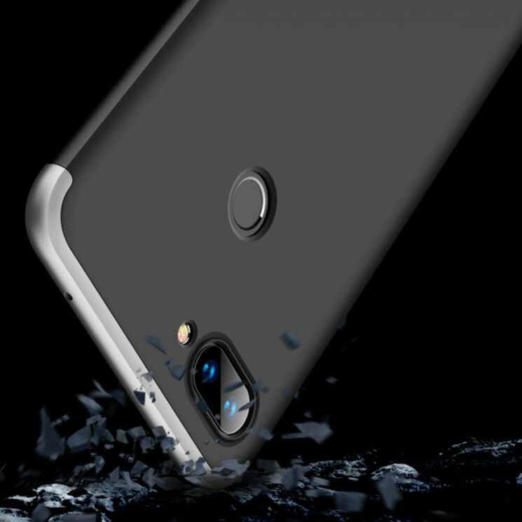 Защитный чехол GKK Double Dip Case для Xiaomi Mi 8 Lite - Black / Silver: фото 6 из 15