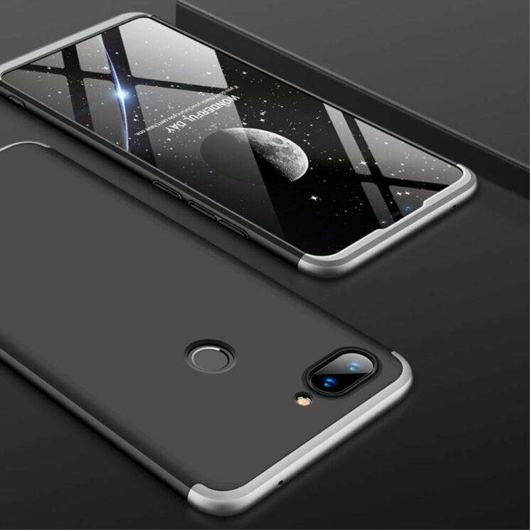 Защитный чехол GKK Double Dip Case для Xiaomi Mi 8 Lite - Black / Silver: фото 7 из 15