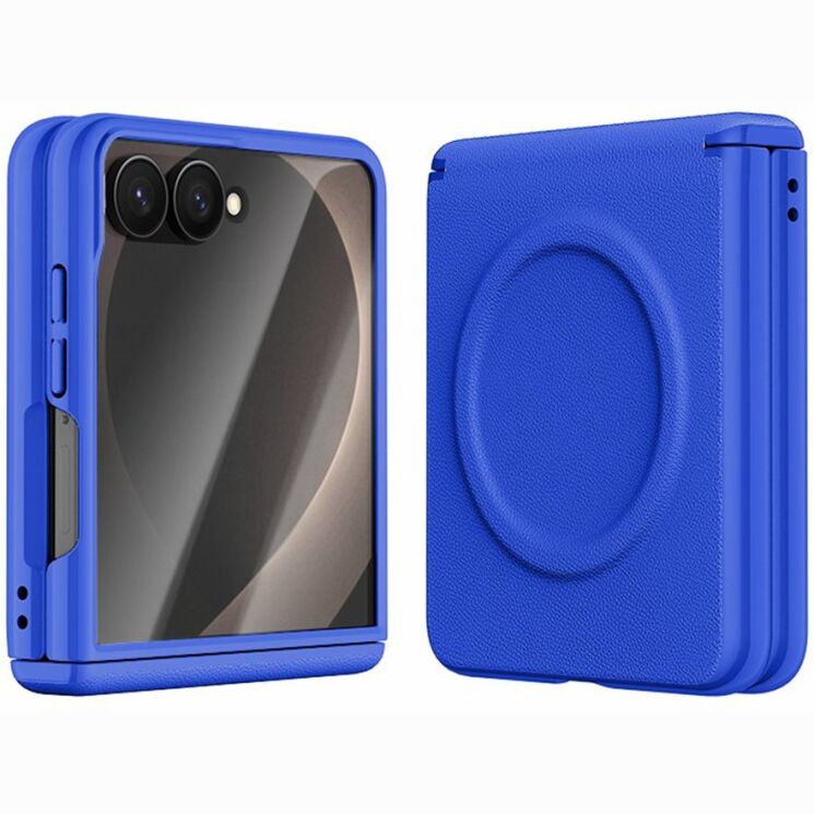 Защитный чехол GKK Magnetic Matte Case для Samsung Galaxy Flip 8 - Dark Blue: фото 2 из 5