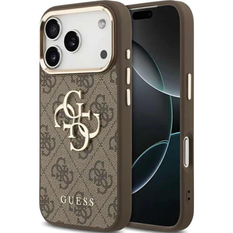 Защитный чехол Guess 4G Big 4G Classic Logo для iPhone 18 Pro / 17 Pro (GUHCP18L4GMGCBR) - Brown (423743Z) Защитный чехол Guess 4G Big 4G Classic Logo для iPhone 18 Pro / 17 Pro (GUHCP18L4GMGCBR) - Brown: фото 1 из 7