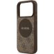 Захисний чохол Guess 4G Circle Classic Logo MagSafe для iPhone 17 Pro ( GUHMP17LP4PGRSGW) - Brown (403261Z). Фото 6 з 8