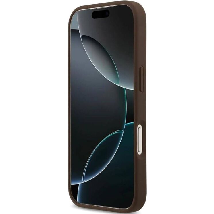 Захисний чохол Guess 4G Circle Classic Logo MagSafe для iPhone 17 Pro ( GUHMP17LP4PGRSGW) - Brown: фото 5 з 8