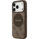 Захисний чохол Guess 4G Circle Classic Logo MagSafe для iPhone 17 Pro ( GUHMP17LP4PGRSGW) - Brown (403261Z). Фото 3 з 8