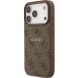 Защитный чехол Guess 4G Ring Classic Logo MagSafe для iPhone 17 Pro (GUHMP17LG4GFRW) - Brown (403266Z). Фото 3 из 9