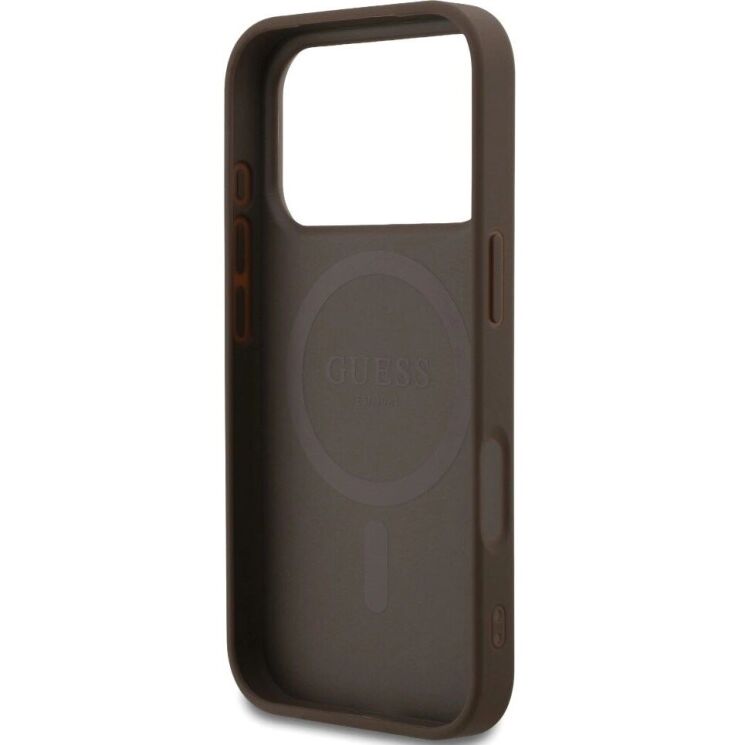 Защитный чехол Guess 4G Ring Classic Logo MagSafe для iPhone 17 Pro (GUHMP17LG4GFRW) - Brown: фото 7 из 9