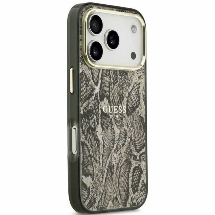 Захисний чохол Guess Python Pattern MagSafe для iPhone 17 Pro (GUHMP17LHIMPYGW) - Brown (422727Z) Захисний чохол Guess Python Pattern MagSafe для iPhone 17 Pro (GUHMP17LHIMPYGW) - Brown: фото 4 з 7