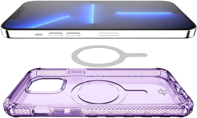 Захисний чохол ItSkins Supreme R Clear with MagSafe для Apple iPhone 13 Pro Max (AP2M-MGCLR-LPPR) - Light Purple: фото 4 з 6