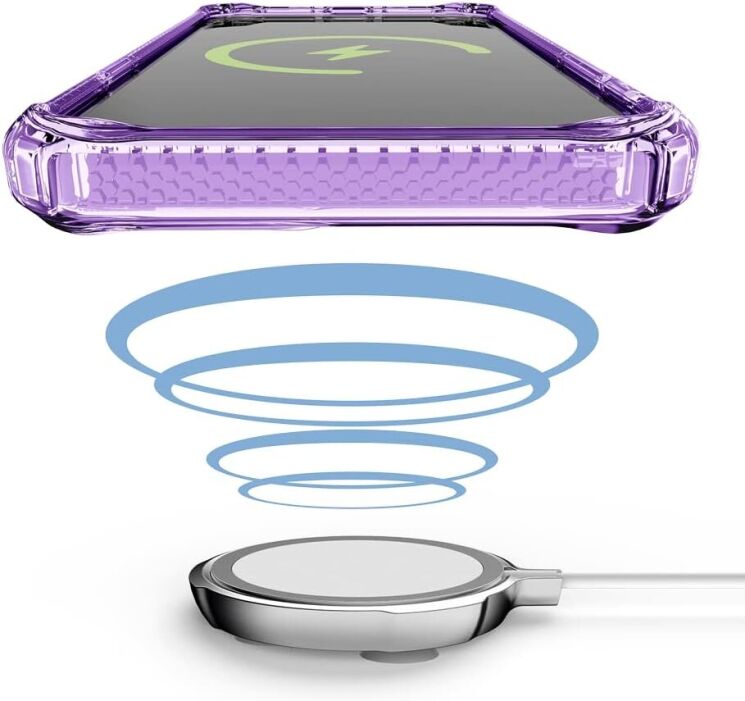 Захисний чохол ItSkins Supreme R Clear with MagSafe для Apple iPhone 13 Pro Max (AP2M-MGCLR-LPPR) - Light Purple: фото 3 з 6
