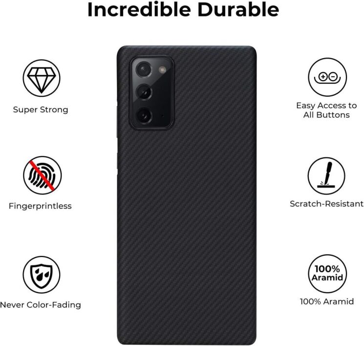 Защитный чехол Pitaka Air Case для Samsung Galaxy Note 20 (N980) KN2001A - Black: фото 2 из 8