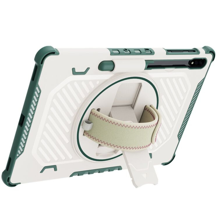 Защитный чехол Reframe Kickstand Strap для Samsung Galaxy Tab S7 FE / S7 Plus / S8 Plus / S9 Plus (T730/736/800/806/970/975/810/816) - Green: фото 2 из 19