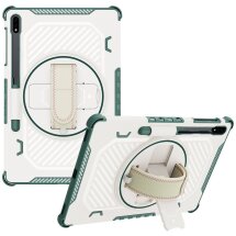 Защитный чехол Reframe Kickstand Strap для Samsung Galaxy Tab S7 FE / S7 Plus / S8 Plus / S9 Plus (T730/736/800/806/970/975/810/816) - Green: фото 1 из 19