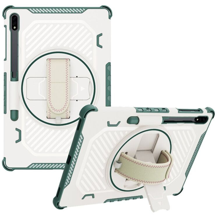 Защитный чехол Reframe Kickstand Strap для Samsung Galaxy Tab S7 FE / S7 Plus / S8 Plus / S9 Plus (T730/736/800/806/970/975/810/816) - Green: фото 1 из 19