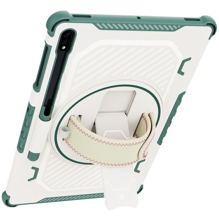 Защитный чехол Reframe Kickstand Strap для Samsung Galaxy Tab S7 FE / S7 Plus / S8 Plus / S9 Plus (T730/736/800/806/970/975/810/816) - Green: фото 5 из 19
