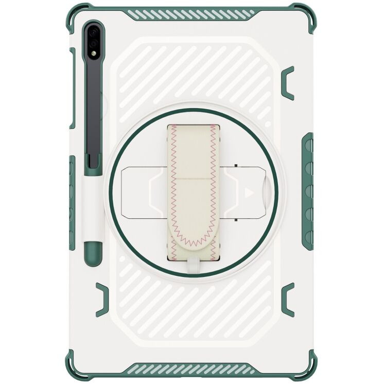 Защитный чехол Reframe Kickstand Strap для Samsung Galaxy Tab S7 FE / S7 Plus / S8 Plus / S9 Plus (T730/736/800/806/970/975/810/816) - Green: фото 6 из 19