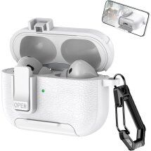 Захисний чохол Reframe Leather Texture для Apple AirPods Pro 2 - White: фото 1 з 7