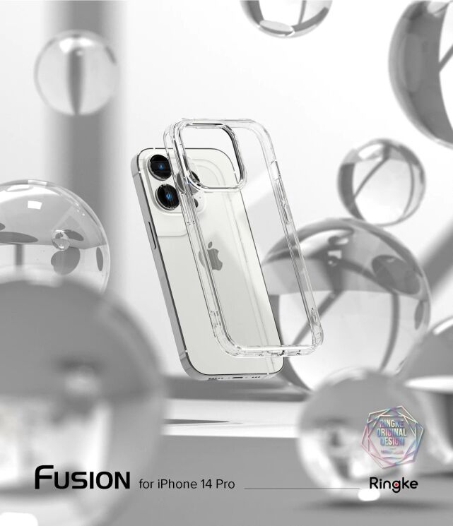 Защитный чехол RINGKE Fusion для Apple iPhone 14 Pro - Transparent: фото 2 из 8