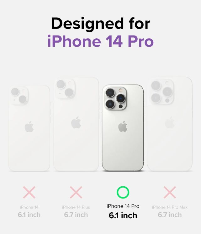 Защитный чехол RINGKE Fusion для Apple iPhone 14 Pro - Transparent: фото 3 из 8