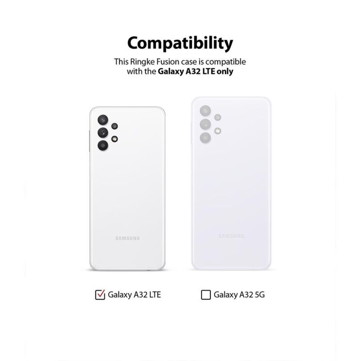 Защитный чехол RINGKE Fusion для Samsung Galaxy A32 (А325) - Clear: фото 3 из 9