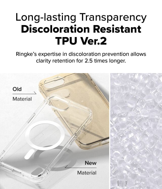 Захисний чохол Ringke Fusion Magnetic для Apple iPhone 16e (8800293852605) - Clear: фото 7 з 9