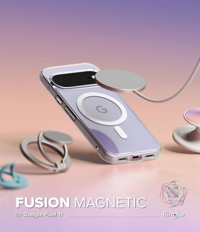Защитный чехол Ringke Fusion Magnetic для Google Pixel 11 (8800380461314) - Clear: фото 2 из 16
