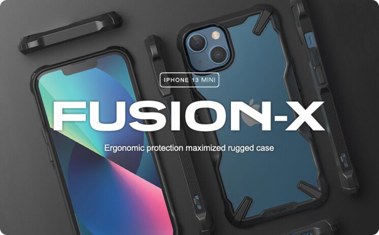 Защитный чехол RINGKE Fusion X для iPhone 13 mini - Camo Black (279690C) Защитный чехол RINGKE Fusion X для iPhone 13 mini - Camo Black: фото 10 из 13
