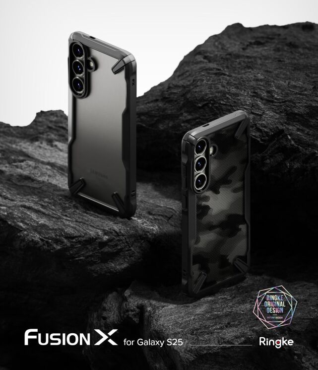 Защитный чехол Ringke Fusion X для Samsung Galaxy S25 (S931) 8800274968257 - Black: фото 2 из 14