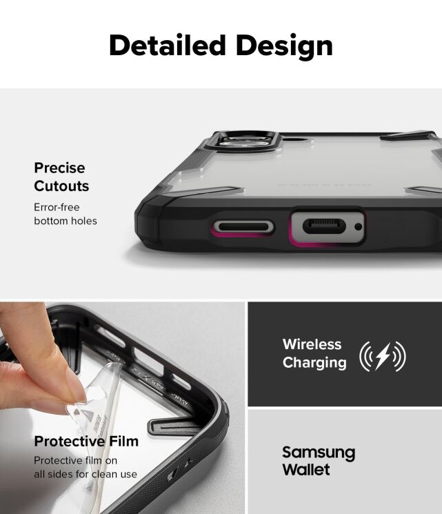 Защитный чехол Ringke Fusion X для Samsung Galaxy S25 (S931) 8800274968257 - Black: фото 12 из 14
