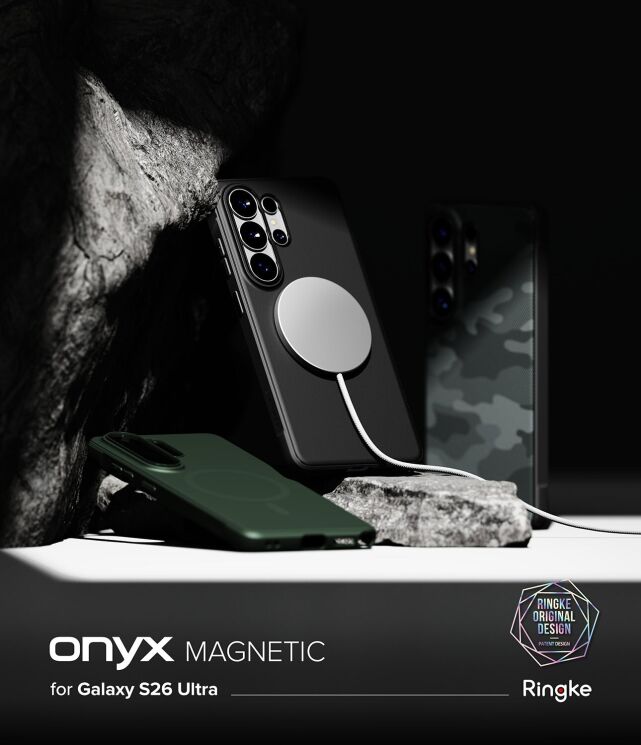 Защитный чехол Ringke Onyx Magnetic (FP) для Samsung Galaxy S26 Ultra (S948) 8800328816022 - Camo Black: фото 4 из 15