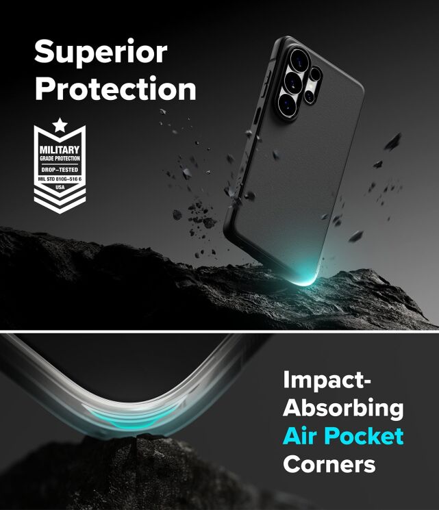 Защитный чехол Ringke Onyx Magnetic (FP) для Samsung Galaxy S26 Ultra (S948) 8800328816022 - Camo Black: фото 9 из 15