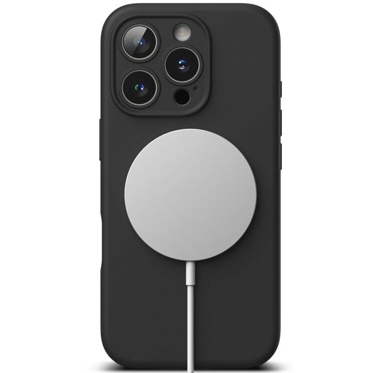 Защитный чехол Ringke Silicone Magnetic для Apple iPhone 16 Pro (8809961789946) - Black: фото 3 из 14