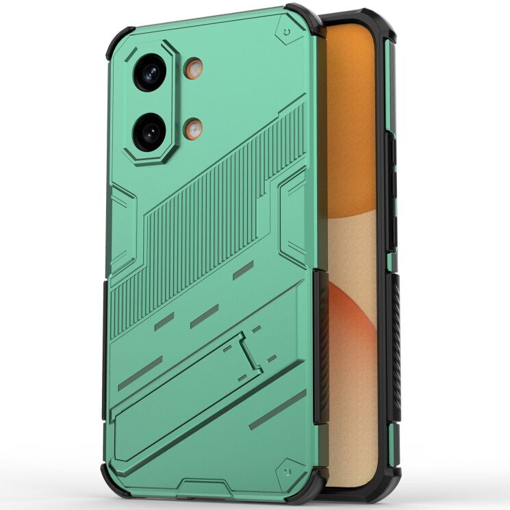 Защитный чехол с подставкой Deexe Bibercas для Xiaomi Poco X8 Pro Max - Green: фото 1 из 6