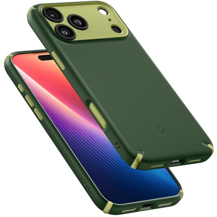 Защитный чехол Spigen Nano Pop Hybrid (MagFit) для iPhone 17 Pro (ACS11150) - Avo Green: фото 3 из 6