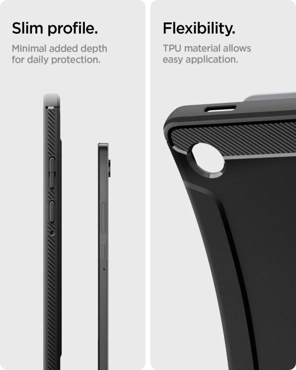 Защитный чехол Spigen Rugged Armor (FT) для Samsung Galaxy Tab A11 (X130/135) ACS10462 - Matte Black: фото 13 из 13