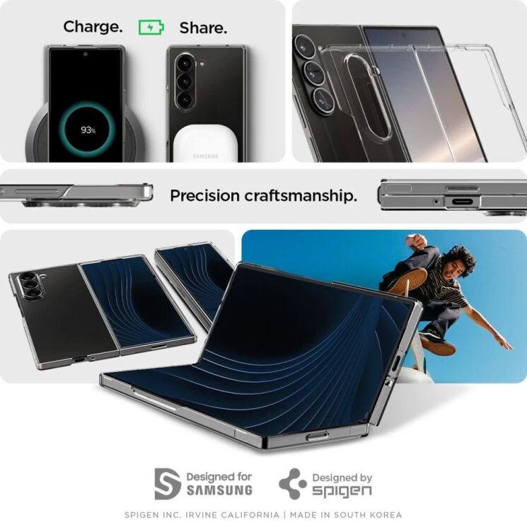 Защитный чехол Spigen (SGP) AirSkin (FF) для Samsung Galaxy Fold 6 - Black: фото 14 из 14
