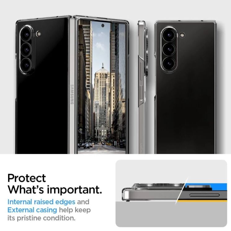 Защитный чехол Spigen (SGP) AirSkin (FF) для Samsung Galaxy Fold 6 - Black: фото 13 из 14