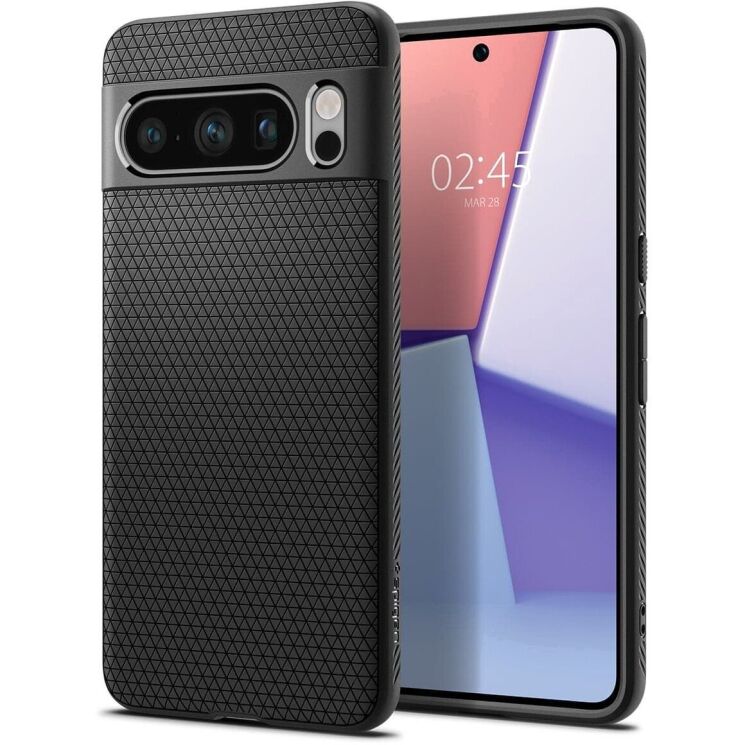 Защитный чехол Spigen (SGP) Liquid Air для Google Pixel 8 Pro - Matte Black: фото 1 из 19