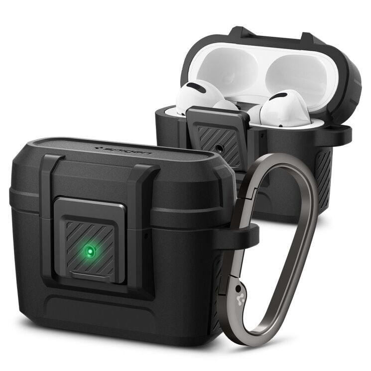 Защитный чехол Spigen (SGP) Lock Fit для Apple AirPods Pro - Black: фото 2 из 18