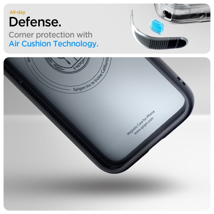 Защитный чехол Spigen (SGP) Nano Pop (MagFit) для Apple iPhone 16e (ACS09155) - Black Sesame: фото 15 из 16